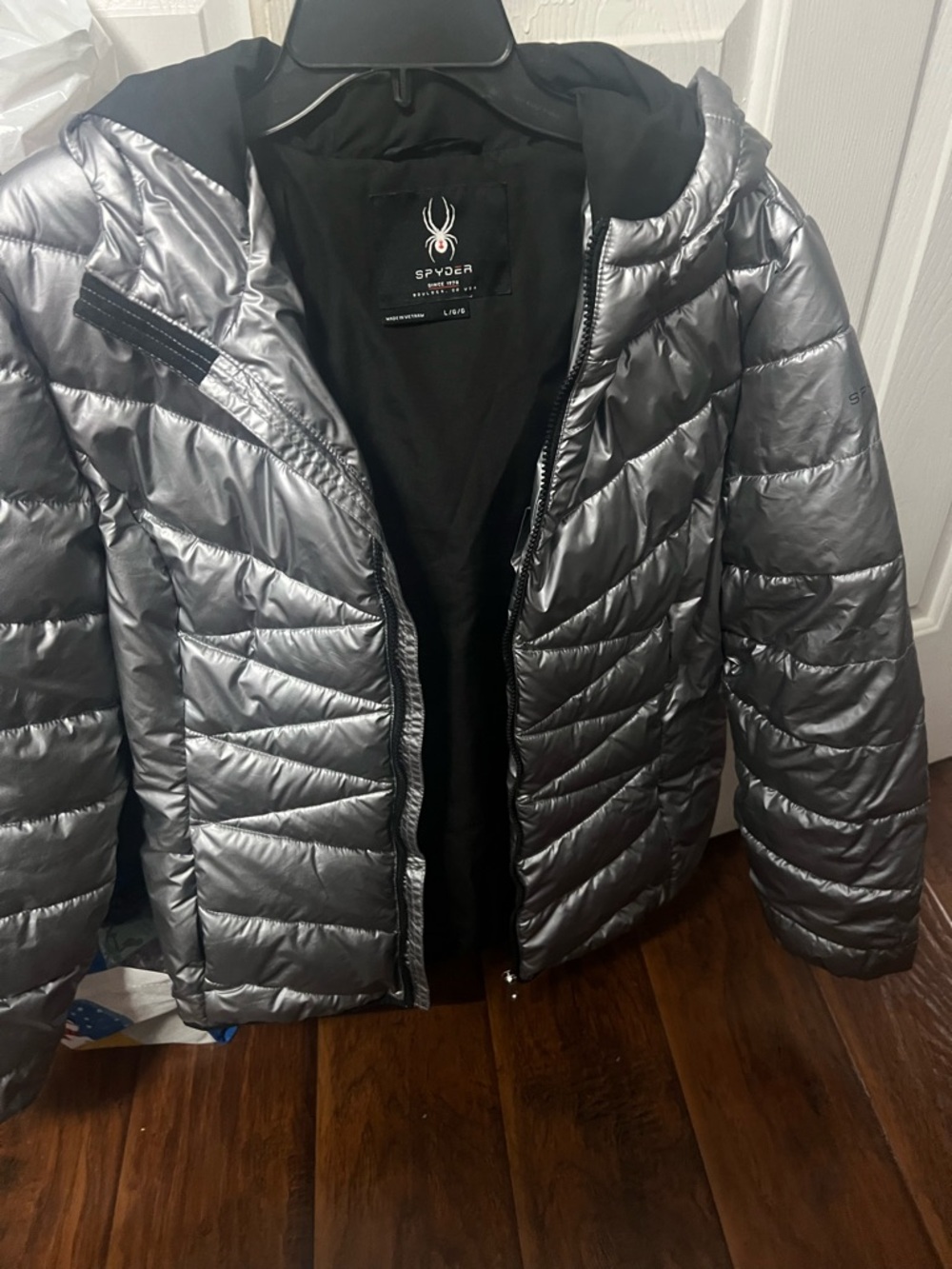 Spyder Black Jacket with White & Red Logo